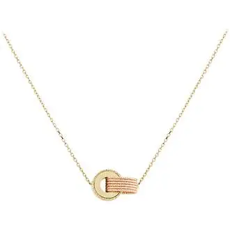 KALOUSTIAN Κολιέ Δίχρωμο Σε Κίτρινο Και Ροζ Χρυσό 14K 5BO.5002RGC