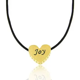FACADORO Κολιέ Γούρι Επίχρυσο Από Ασήμι 925 GI-024013-JOY