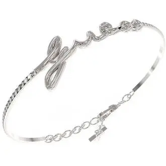 GUESS STEEL Say My Name Ασημένιο Βραχιόλι Με Ζιργκόν JUBB03311JWRHL