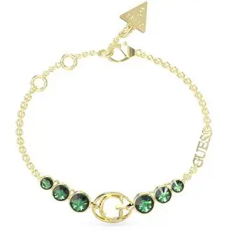 GUESS STEEL Rivoli Χρυσό Βραχιόλι Με Πέτρες 21cm JUBB03358JWYGEML