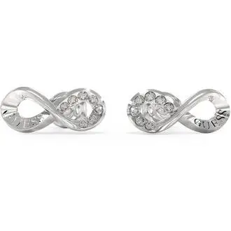 GUESS STEEL Endless Dream Ασημένια Σκουλαρίκια Με Ζιργκόν JUBE03262JWRHT-U