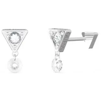 GUESS STEEL Crazy Ασημένια Σκουλαρίκια Με Ζιργκόν JUBE03304JWRHT-U