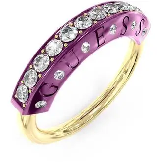 GUESS STEEL Bond Δίχρωμο Δαχτυλίδι Με Ζιργκόν JUBR03254JWYGPP