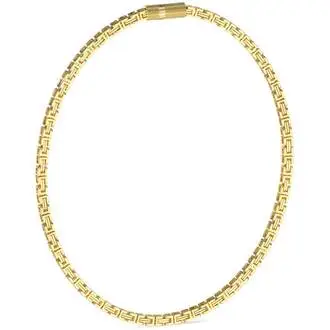 GUESS STEEL Link City Χρυσό Κολιέ Αλυσίδα 53.34cm JUMN04083JWYGT-U