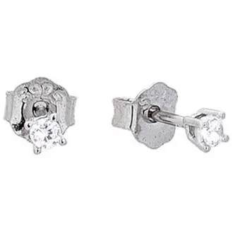 PRINCESILVERO Σκουλαρίκι Μονόπετρο Από Ασήμι 925 2mm 1A-SC239-1