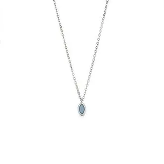 Μενταγιόν Senza Silver 925, φύλλο με τυρκουάζ ζιργκόν
