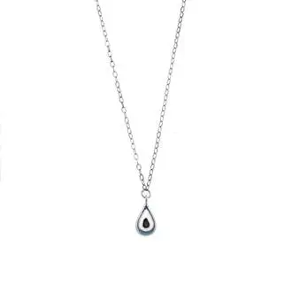 Κολιέ Senza Silver 925, Ματάκι σχήμα σταγόνας με σμάλτο