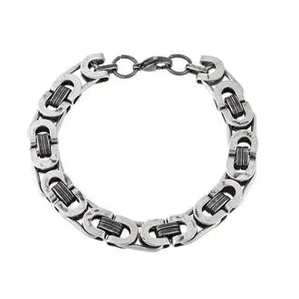 Βραχιόλι Senza Men&#039;s Gun Metal Stainless Steel