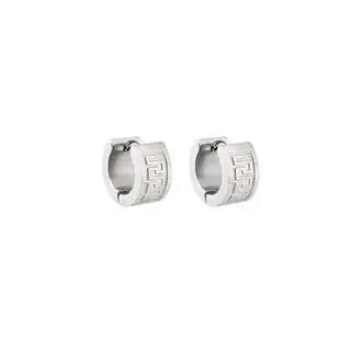 Σκουλαρίκια SENZA Steel, κρίκος με μαίανδρο 1.3 cm