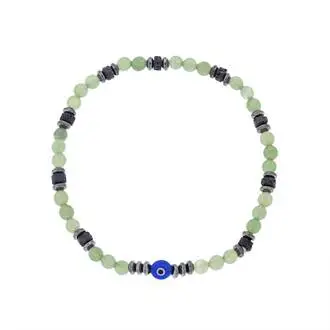 Βραχιόλι Unisex Senza Hematite &amp; Aventurine Stones with Lava