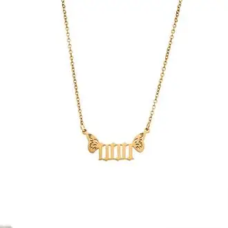 Κολιέ Senza Stainless Steel Gold Plated, Angel Numbers