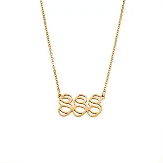 Κολιέ Senza Stainless Steel Gold Plated, Angel Numbers