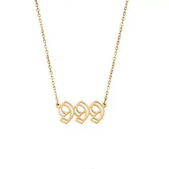 Κολιέ Senza Stainless Steel Gold Plated, Angel Numbers