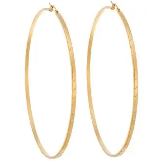 Σκουλαρίκια Κρίκοι SENZA Gold Plated Steel 9.5 cm