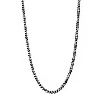 Κολιέ-Καδένα Senza Unisex Black Steel
