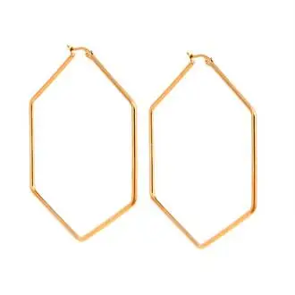 Σκουλαρίκια Senza Steel 6 cm Gold Plated