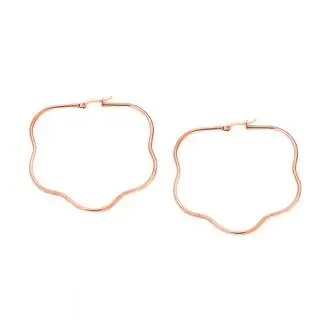 Σκουλαρίκια Senza Steel 6 cm Rose Gold Plated