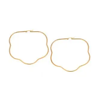 Σκουλαρίκια Senza Steel 7,5 cm Gold Plated