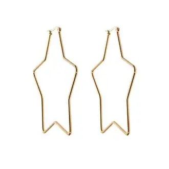 Σκουλαρίκια Senza Steel 8 cm Gold Plated