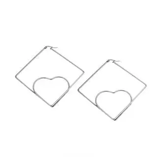 Σκουλαρίκια Senza Steel 6 cm