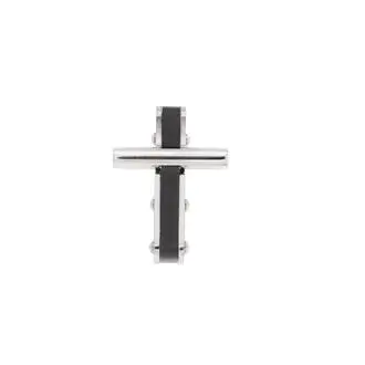 Κολιέ Senza Men&#039;s Steel, Δίχρωμος Σταυρός από Ατσάλι