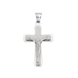 Μοτίφ Senza Men&#039;s Steel, Σταυρός με τον Εσταυρωμένο, από ατσάλι