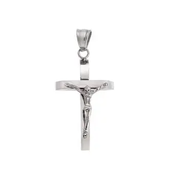 Μοτίφ Senza Men&#039;s Steel, Σταυρός με τον Εσταυρωμένο, από ατσάλι