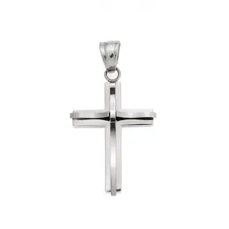 Μοτίφ Senza Men&#039;s Steel, Σταυρός με κυματιστό σχέδιο από ατσάλι
