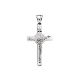 Μοτίφ Senza Men&#039;s Steel, Σταυρός με τον Εσταυρωμένο από ατσάλι