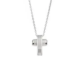 Κολιέ Senza Men&#039;s Steel, Σταυρός από Ατσάλι