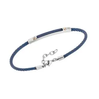 Βραχιόλι Senza Men&#039;s Steel - Silver &amp; Blue
