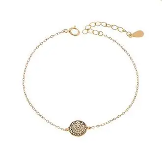 Βραχιόλι Senza Silver 925 Gold Plated, Μάτι-στόχος με ζιργκόν