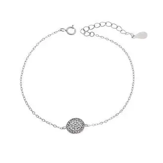 Βραχιόλι Senza Silver 925, Μάτι-στόχος με ζιργκόν