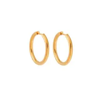 Σκουλαρίκια Γυναικεία SENZA Gold Plated Steel, κρικάκι 2.2 cm