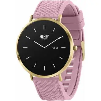 HENRY LONDON Smartwatch Gold & Blush Silicone HLS65-0016