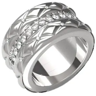 GUESS STEEL Stylish Ασημένιο Δαχτυλίδι Με Ζιργκόν JUBR04592JWRH