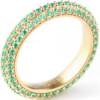 GUESS STEEL Infinity Χρυσό Δαχτυλίδι Με Ζιργκόν JUBR04672JWYGEM