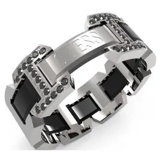 GUESS STEEL Montecarlo Δίχρωμο Δαχτυλίδι JUMR04028JWSTBK