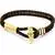 DUCATI Collezione T Leather Stainless Steel Bracelet DTAGB2136804
