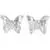 GUESS STEEL Chrysalis Ασημένια Σκουλαρίκια Πεταλούδες Με Ζιργκόν JUBE04108JWRHT-U