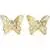 GUESS STEEL Chrysalis Χρυσά Σκουλαρίκια Πεταλούδες Με Ζιργκόν JUBE04108JWYGT-U
