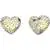 GUESS STEEL In My Heart Χρυσά Σκουλαρίκια Καρδιές Με Ζιργκόν JUBE04504JWYGT-U