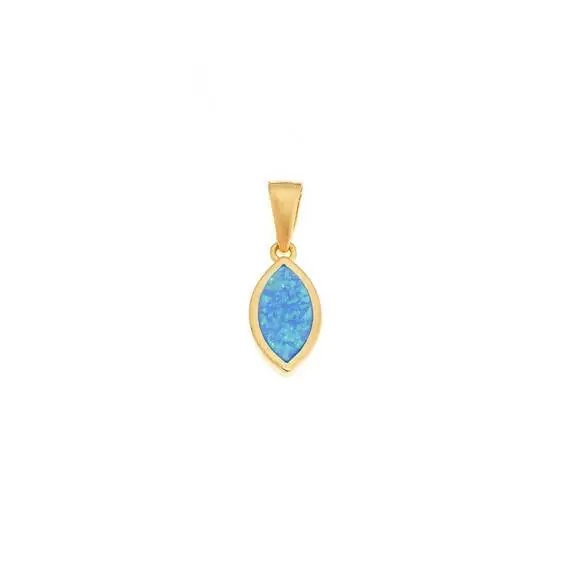 Μοτίφ Senza από επιχρυσωμένο ασήμι 925, δάκρυ με Opal