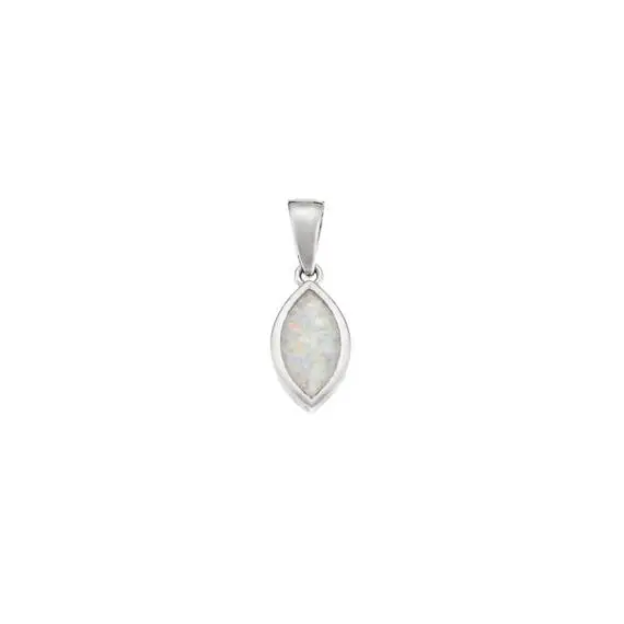 Μοτίφ Senza από ασήμι 925, δάκρυ με Opal