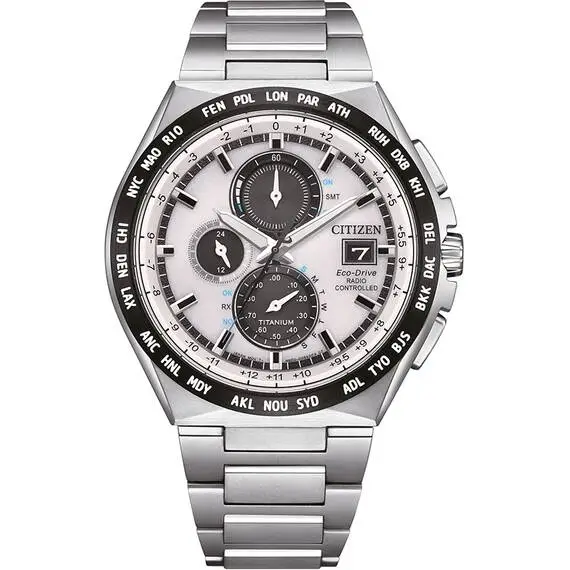 CITIZEN Eco-Drive Super Titanium Radio Controlled Chronograph AT8238-84A