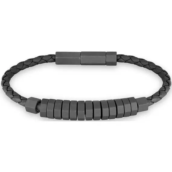 CERRUTI Leather Stainless Steel Bracelet CIAGB2208305