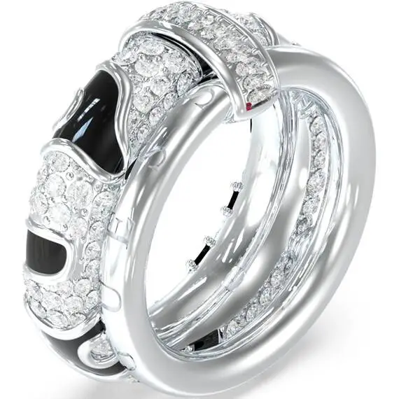 GUESS STEEL Fabulous Δαχτυλίδι Δίχρωμο Με Ζιργκόν JUBR05194JWRHBK