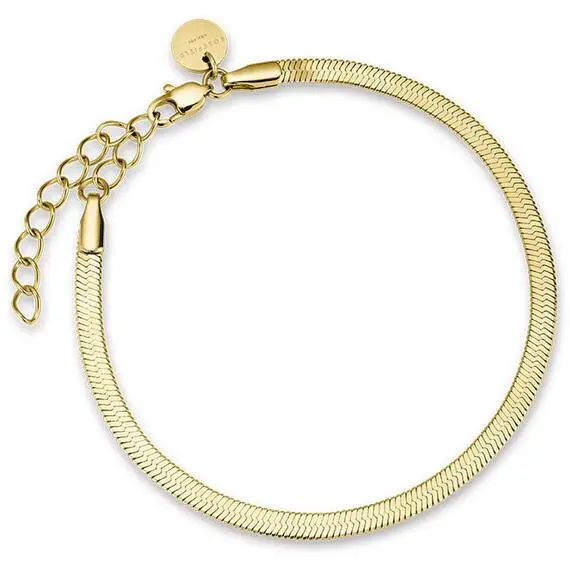 ROSEFIELD Snake Χρυσό Βραχιόλι Από Ανοξείδωτο Ατσάλι 16cm-19cm JTBFS3G-J378