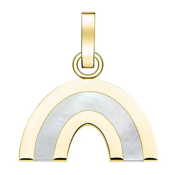 ROSEFIELD Lucky Χρυσό Μενταγιόν Rainbow Από Ανοξείδωτο Ατσάλι MOP PE-GOLD-RAINBOW