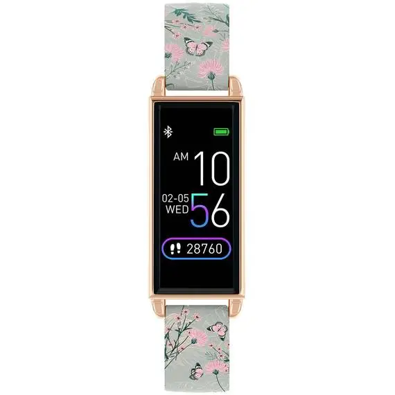 REFLEX ACTIVE Series 02 Smartwatch Grey Floral Butterfly Strap RA02-2010